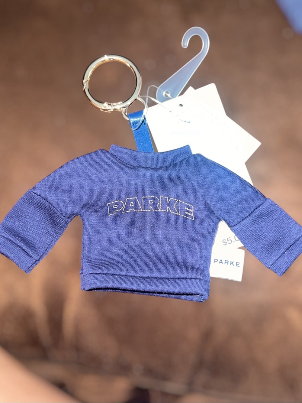 NWT! Parke x Target - Navy Mini Sweatshirt Keychain